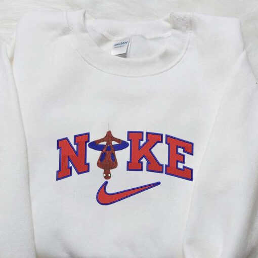 Spiderman x Nike Embroidered Shirt Spiderman Embroidered Shirt Custom Nike Embroidered Shirt