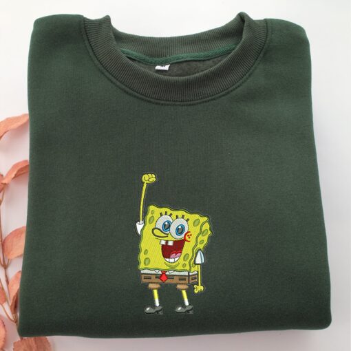 SpongeBob Embroidery, Disneyland Embroidered Sweatshirt, Movie Disney Inspired, Best Gifts Idea For Him Her - Image 3