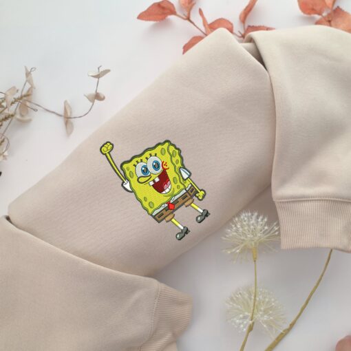 SpongeBob Embroidery, Disneyland Embroidered Sweatshirt, Movie Disney Inspired, Best Gifts Idea For Him Her