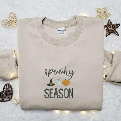 Spooky Season Embroidered T shirt Halloween Embroidered T shirt Best Halloween Gift Ideas For Family