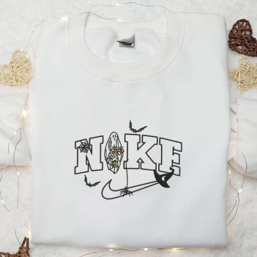 Spooky x Nike Embroidered Hoodie Nike Inspired Embroidered Shirt Best Halloween Gift Ideas