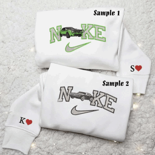 Sport Cars Embroidered Couple Shirts 1