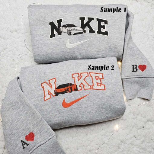 Sport Cars Embroidered Couple Shirts