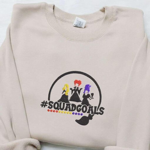 Squad Goals Sanderson Sisters Embroidered Sweatshirt Halloween Embroidered Shirt Best Halloween Gift Ideas