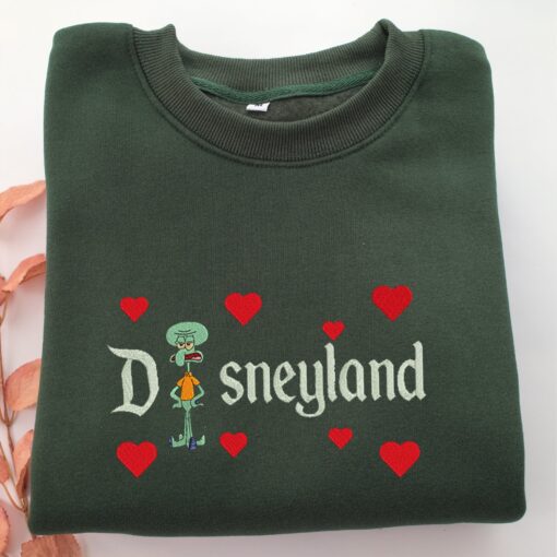 Squidward Disneyland Embroidery, Disneyland Embroidered Sweatshirt, Movie Disney Inspired, Best Gifts Idea For Him Her - Image 3