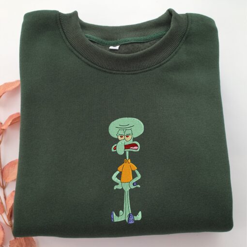 Squidward Embroidery, Disneyland Embroidered Sweatshirt, Movie Disney Inspired, Best Gifts Idea For Him Her - Image 3