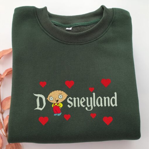 Stewie Griffin Disneyland Embroidery, Disneyland Embroidered Sweatshirt, Movie Disney Inspired, Best Gifts Idea For Him Her - Image 3
