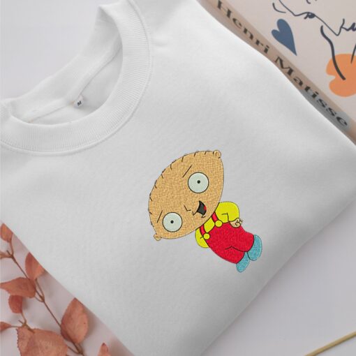 Stewie Griffin Embroidery, Disneyland Embroidered Sweatshirt, Movie Disney Inspired, Best Gifts Idea For Him Her - Image 2