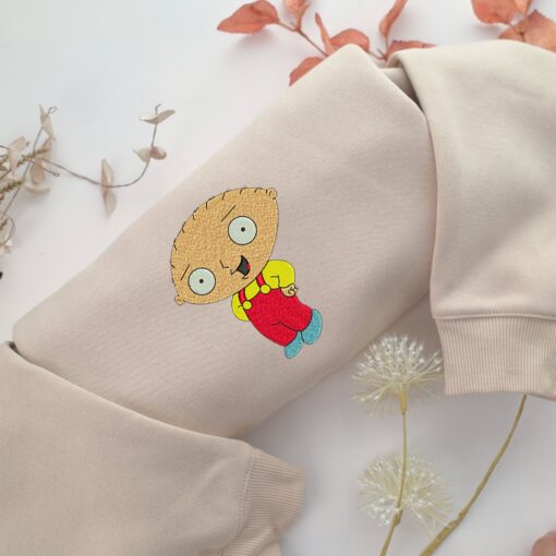 Stewie Griffin Embroidery, Disneyland Embroidered Sweatshirt, Movie Disney Inspired, Best Gifts Idea For Him Her