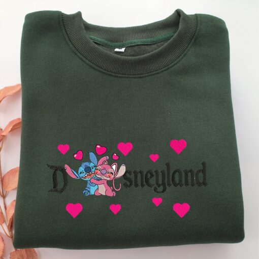 Stitch & Angel Disneyland Embroidery, Disneyland Embroidered Sweatshirt, Movie Disney Inspired, Best Gifts Idea For Him Her - Image 3