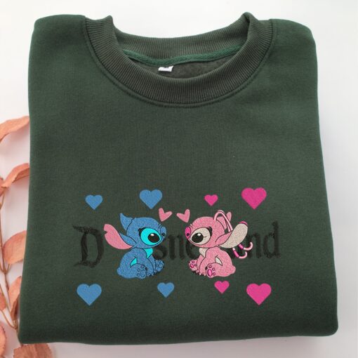 Stitch Angel Disneyland Embroidery, Disneyland Embroidered Sweatshirt, Movie Disney Inspired, Best Gifts Idea For Him Her - Image 3