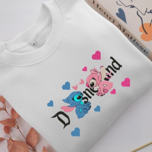 Stitch Angel Disneyland Embroidery, Disneyland Embroidered Sweatshirt, Movie Disney Inspired, Best Gifts Idea For Him Her - Image 2