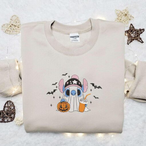 Stitch Cosplay Ghost Halloween Embroidered Shirt