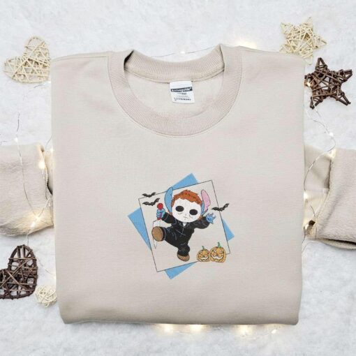 Stitch Cosplay Michael Myers Halloween Embroidered Shirt