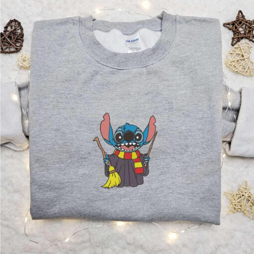 Stitch Harry Potter Embroidered Hoodie Lilo And Stitch Disney Embroidered Hoodie Best Gift Ideas