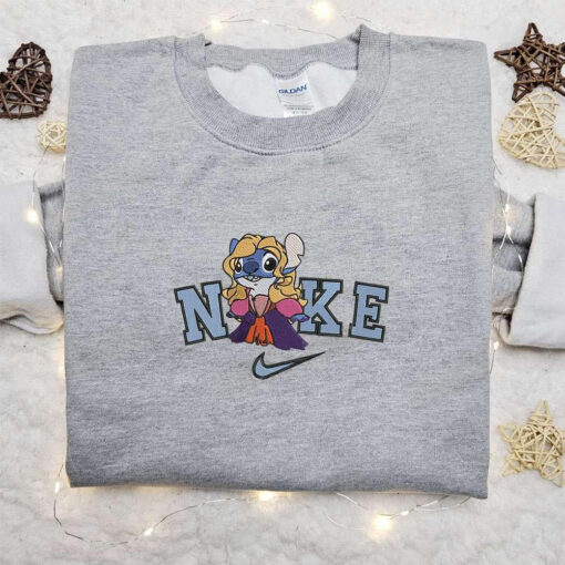Stitch Hocus Pocus Movie x Nike Embroidered Sweatshirt Horror Movie Halloween Embroidered Shirt Best Halloween Gift Ideas