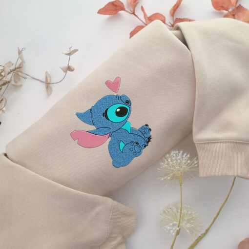 Stitch Nike Embroidered Sweatshirt, Nike Movie Inspired, Best Gifts Idea For Him Her