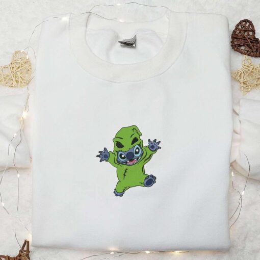 Stitch Oogie Boogie Embroidered Hoodie Disney Movie Embroidered Hoodie Best Gift Ideas