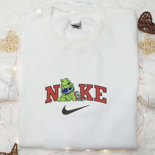 Stitch Oogie Boogie Sally x Nike Embroidered Shirt Funny Disney Characters Embroidered T shirt Nike Inspired Embroidered Sweatshirt