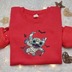 Stitch Scary Mummy Embroidered Shirt Disney Characters Embroidered Hoodie Best Halloween Gift Ideas