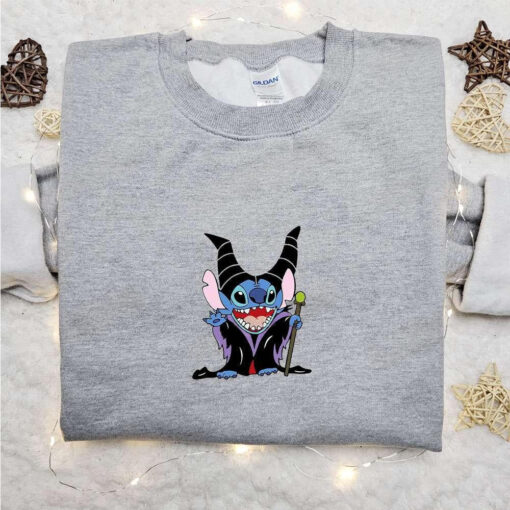 Stitch Witch Maleficent Embroidered T shirt Lilo And Stitch Disney Embroidered T shirt Best Gift Ideas