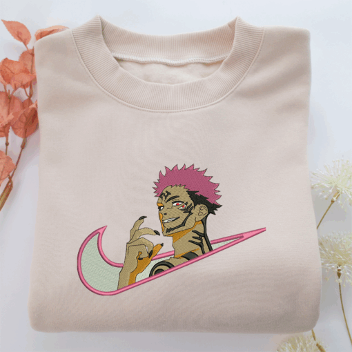 Sukuna Swoosh v3 Nike Embroidered Sweatshirt, Nike Movie Inspired, Best Gifts Idea For Him Her