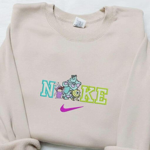 Sullivan Boo Mike Wazowski x Nike Embroidered Sweatshirt Monsters Inc Characters Embroidered Shirt Best Birthday Gift Ideas fo