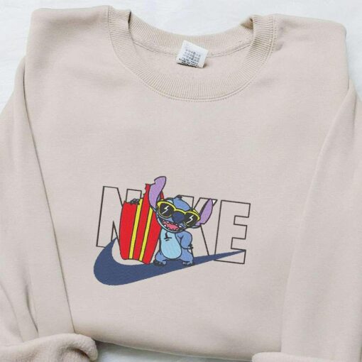 Summer Stitch Disney Characters Embroidered Shirt Inspired Movie Shirt Best Gift Idea For Family