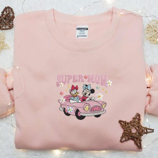 Super Mom Minnie And Daisy Embroidered Shirt Disney Characters Embroidered Hoodie Best Mothers Day Gift Idea