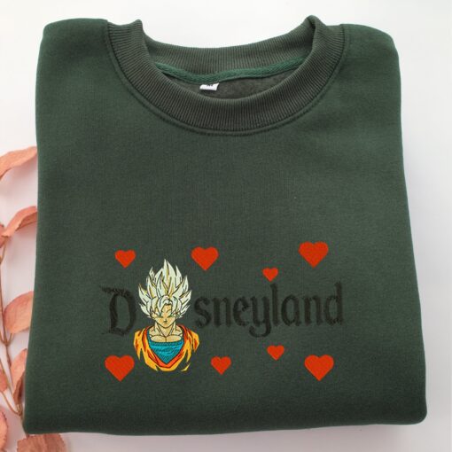 Super Saiyan Goku Disneyland Embroidery, Disneyland Embroidered Sweatshirt, Movie Disney Inspired, Best Gifts Idea For Him Her - Image 3