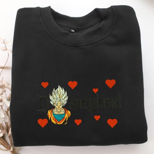 Super Saiyan Goku Disneyland Embroidery, Disneyland Embroidered Sweatshirt, Movie Disney Inspired, Best Gifts Idea For Him Her - Image 5