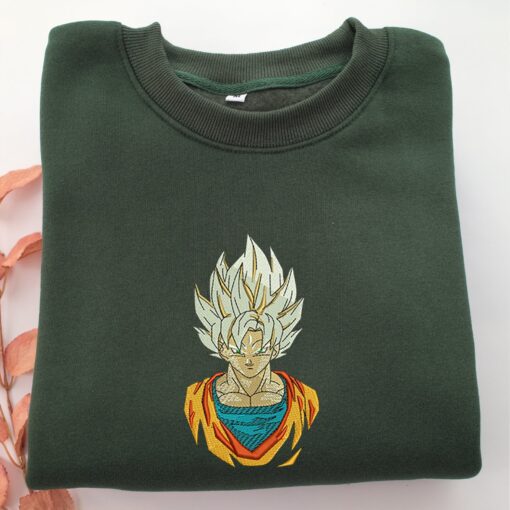 Super Saiyan Goku Nike Embroidered Sweatshirt, Nike Movie Inspired, Best Gifts Idea For Him Her - Image 5