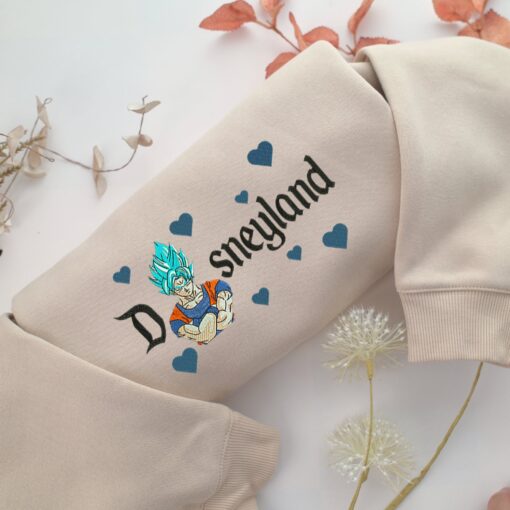 Super Saiyan Goku v2 Disneyland Embroidery, Disneyland Embroidered Sweatshirt, Movie Disney Inspired, Best Gifts Idea For Him Her