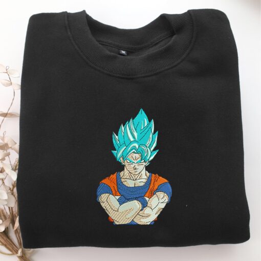 Super Saiyan Goku v2 Nike Embroidered Sweatshirt, Nike Movie Inspired, Best Gifts Idea For Him Her - Image 5