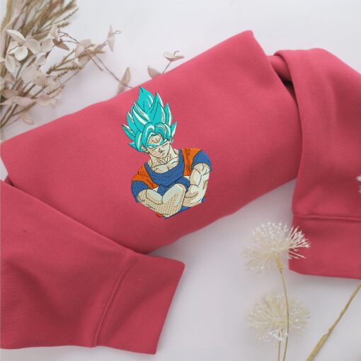 Super Saiyan Goku v2 Nike Embroidered Sweatshirt, Nike Movie Inspired, Best Gifts Idea For Him Her - Image 4