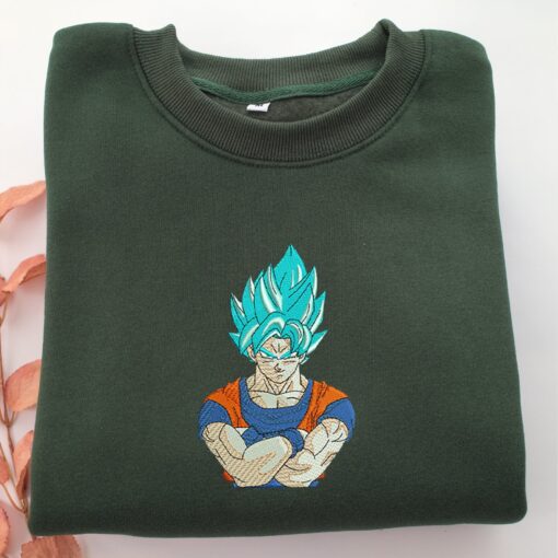 Super Saiyan Goku v2 Nike Embroidered Sweatshirt, Nike Movie Inspired, Best Gifts Idea For Him Her - Image 3