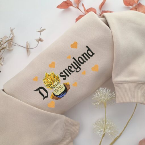 Super Saiyan Goku v3 Disneyland Embroidery, Disneyland Embroidered Sweatshirt, Movie Disney Inspired, Best Gifts Idea For Him Her