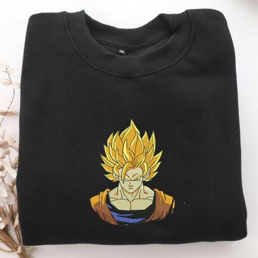 Super Saiyan Goku v3 Nike Embroidered Sweatshirt, Nike Movie Inspired, Best Gifts Idea For Him Her - Image 5