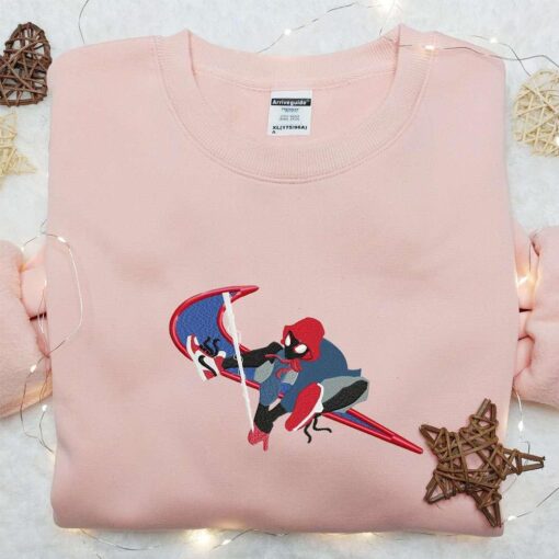 Swoosh x Spider man Embroidered Sweatshirt Marvel and DC Comics Embroidered Shirt The Best Gift