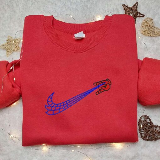 Swoosh x Spider Man Hand Movie Embroidered Hoodie Marver Cinematic Universe Best Gift Ideas for Family