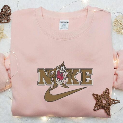 Tasmanian Devil x Nike Embroidered Sweatshirt Looney Tunes Disney Plus Embroidered Shirt Best Gift Ideas For All Occasions
