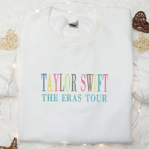 Taylor Swift The Eras Tour Embroidered Shirt Celebrity Embroidered Hoodie Best Music Gift For Fans