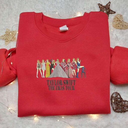 Taylor Swift The Eras Tour Embroidered Shirt Celebrity Embroidered Hoodie Best Music Gift For Fans