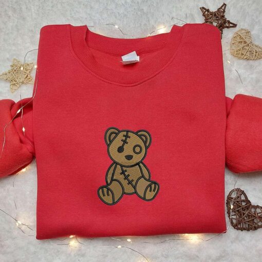 Teddy Bear embroidered Embroidered Shirt Cute Embroidered Shirt Best Gift for Family