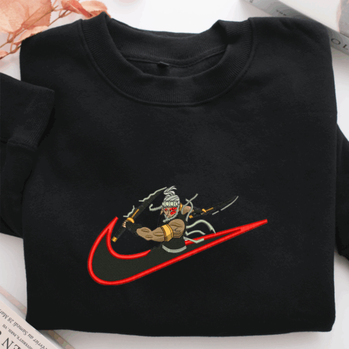Tengen Uzui Swoosh Nike Embroidered Sweatshirt, Nike Movie Inspired, Best Gifts Idea For Him Her - Image 2