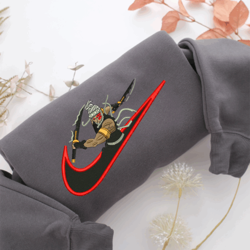 Tengen Uzui Swoosh Nike Embroidered Sweatshirt, Nike Movie Inspired, Best Gifts Idea For Him Her - Image 4