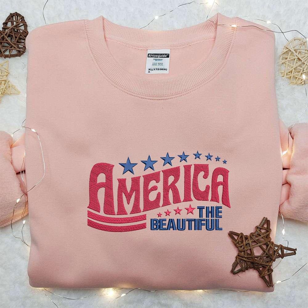 The Beautiful America Embroidered Shirt National Day Gifts