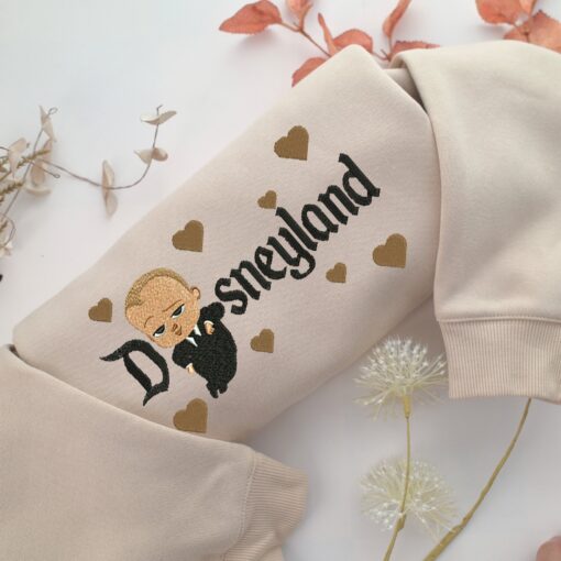 The Boss Baby Disneyland Embroidery, Disneyland Embroidered Sweatshirt, Movie Disney Inspired, Best Gifts Idea For Him Her