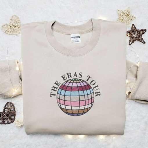 The Eras Tour Disco Ball Embroidered Shirt Celebrity Embroidered Hoodie Best Music Gift For Fans