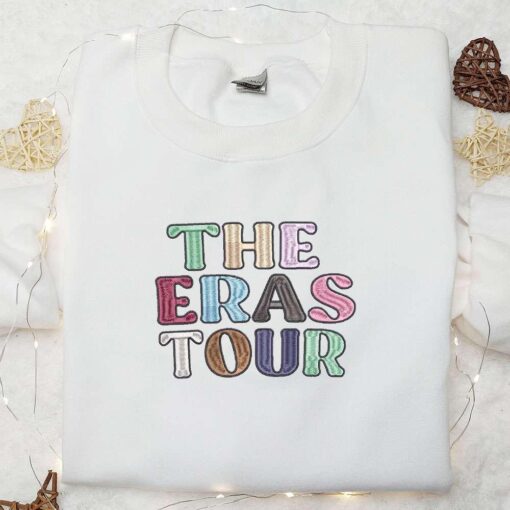 The Eras Tour Embroidered Shirt Celebrity Embroidered Hoodie Best Music Gift For Fans